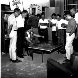 Visita de americanos à UFSM, com a presença do Dr. Mariano da Rocha Filho