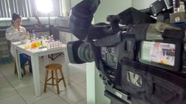 Bastidores da gravação para o programa Globo Repórter sobre alimentos anti-inflamatórios