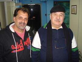 Visita de radialista à Radio Universidade 800 AM da UFSM