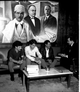 Estudantes em visita ao Reitor