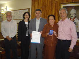 Visita de Walter Beltrami no Gabinete do Reitor