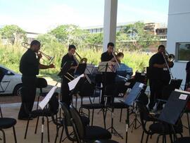 Apresentação da Orquestra na solenidade de inauguração do prédio do Curso de Música